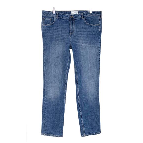 Fat Face Denim 10" Mid Rise Women's Jeans Blue Westbury Slim Light Blue Wash 12 - Picture 6 of 12